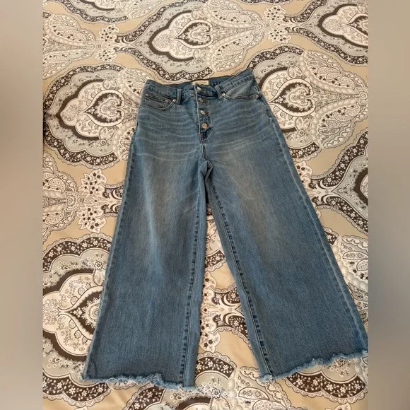 Madewell High Rise Wide Leg Crop, Size 29 - Picture 4 of 7